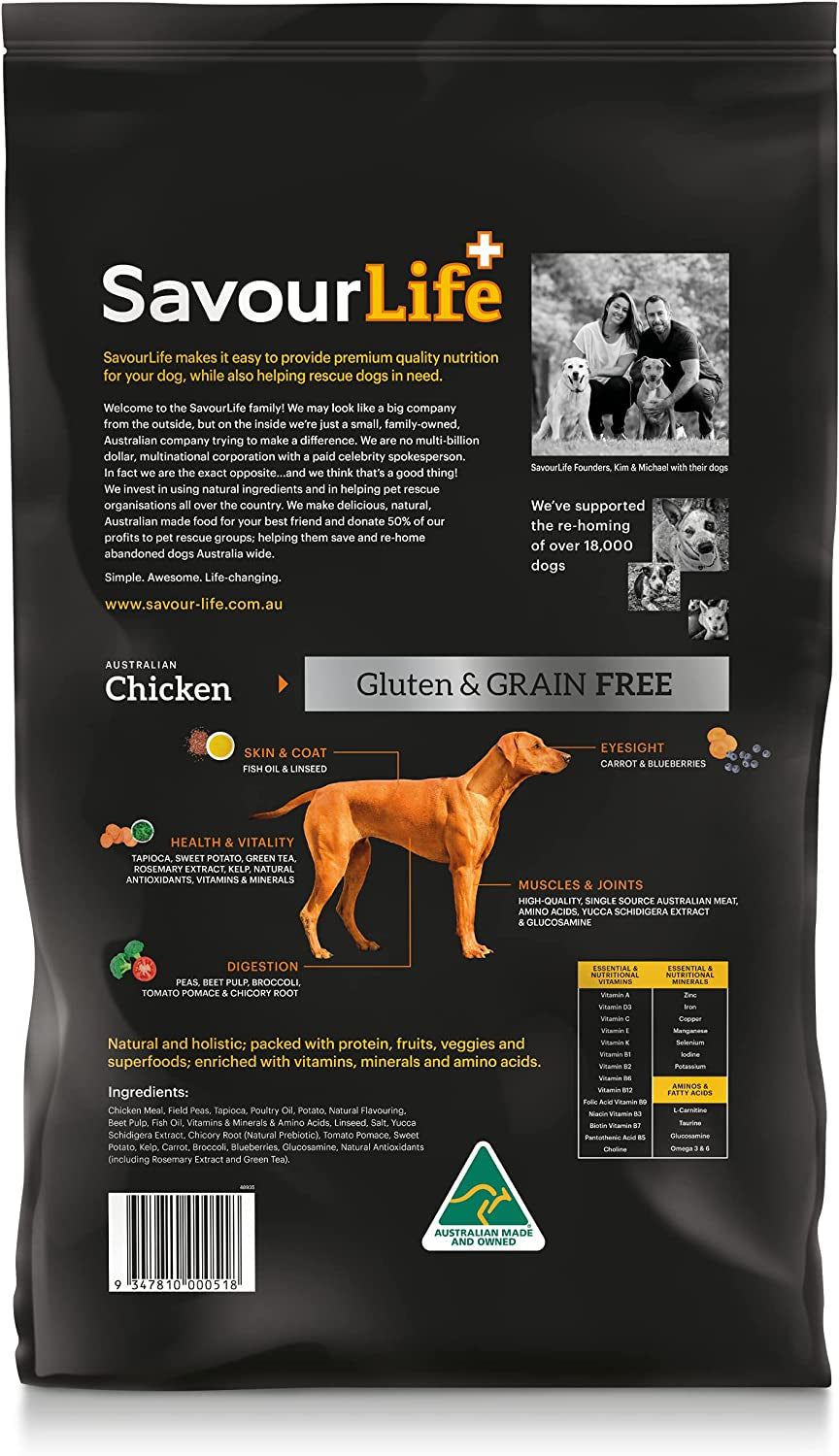 Australian Grain Free Chicken for Adult Dog, 10 Kilograms